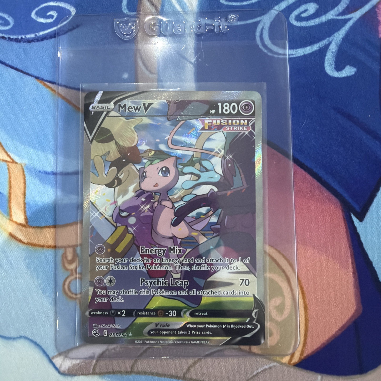 Mew V 251/264 Fusion Strike Alternate Full Art Ultra Rare NM