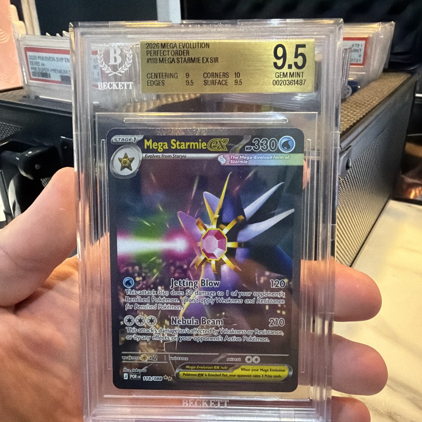 2026 Pokemon EN-Perfect Order Mega Starmie ex Ultra Rare #102/088 PSA 10